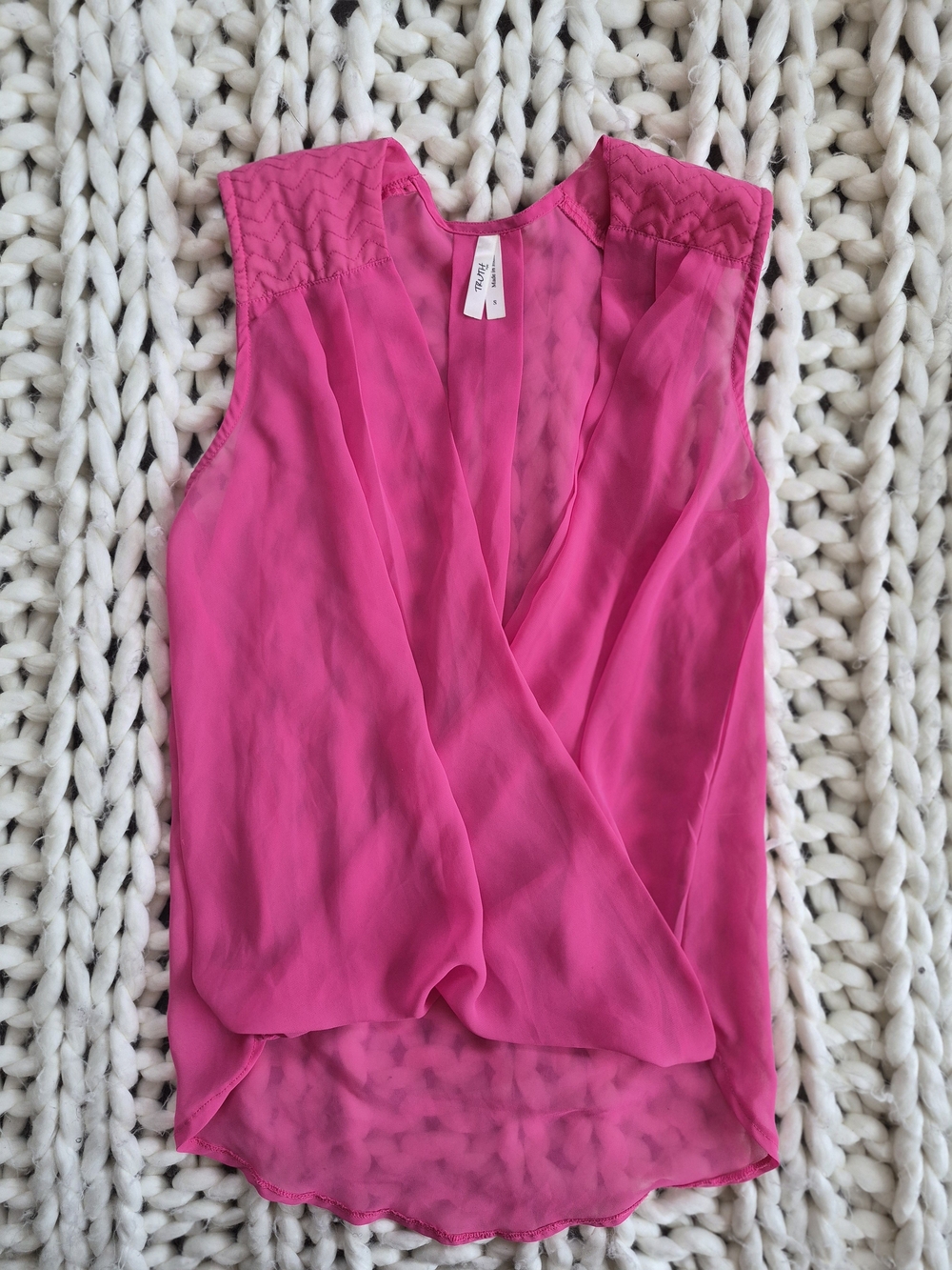 Truth Hot Pink Sleeveless Surplice Camisole